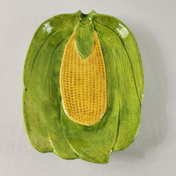Handpainted Ceramic Corn‎ Platter - Picture 2 of 8